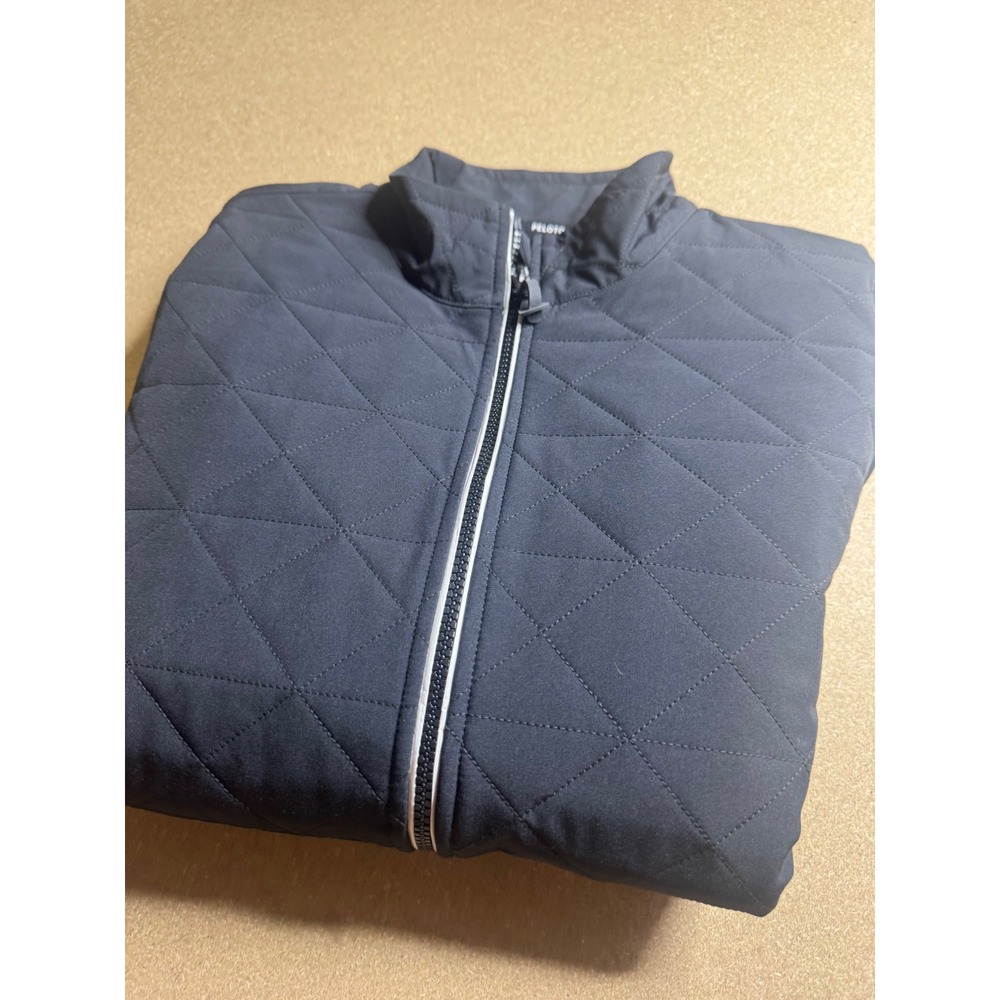 Peloton Womens XL Black Quilted Hybrid Full Zip Jacket Thumbhole Performance